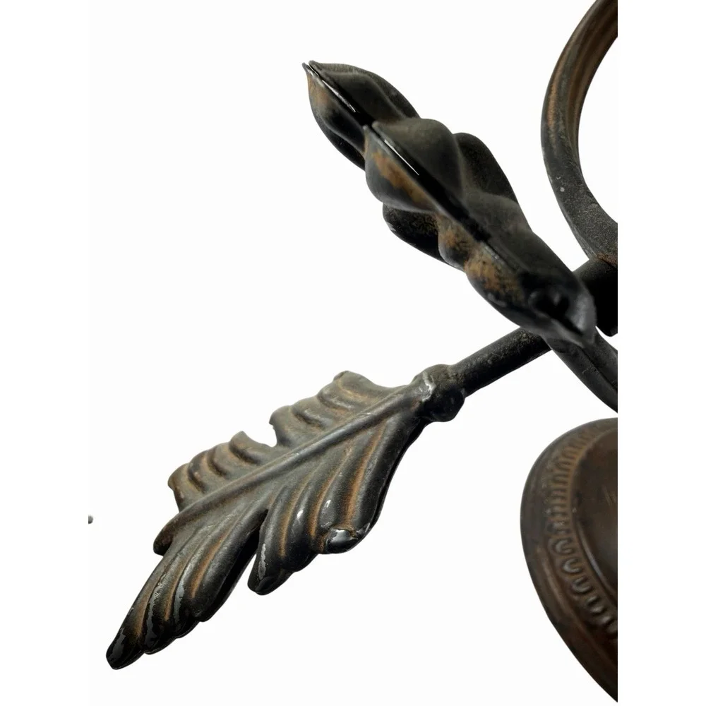 Vintage French Country Iron Garden Armillary Sundial English Garden Decor
